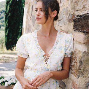 With Jéan Siena Dress Camellia Floral Print Dress